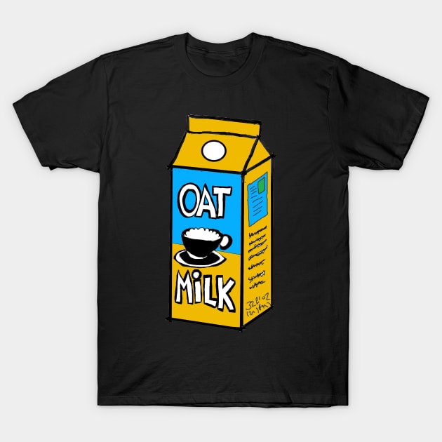Vegan Oat Milk by LowEndGraphics T-Shirt by LowEndGraphics
